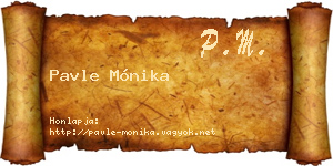 Pavle Mónika névjegykártya